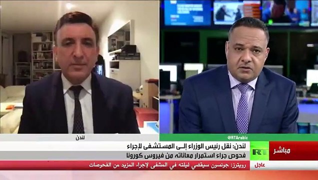 نقل رئيس وزراء بريطانيا جونسون إلى المستشفى جراء إصابته بفيروس كورونا