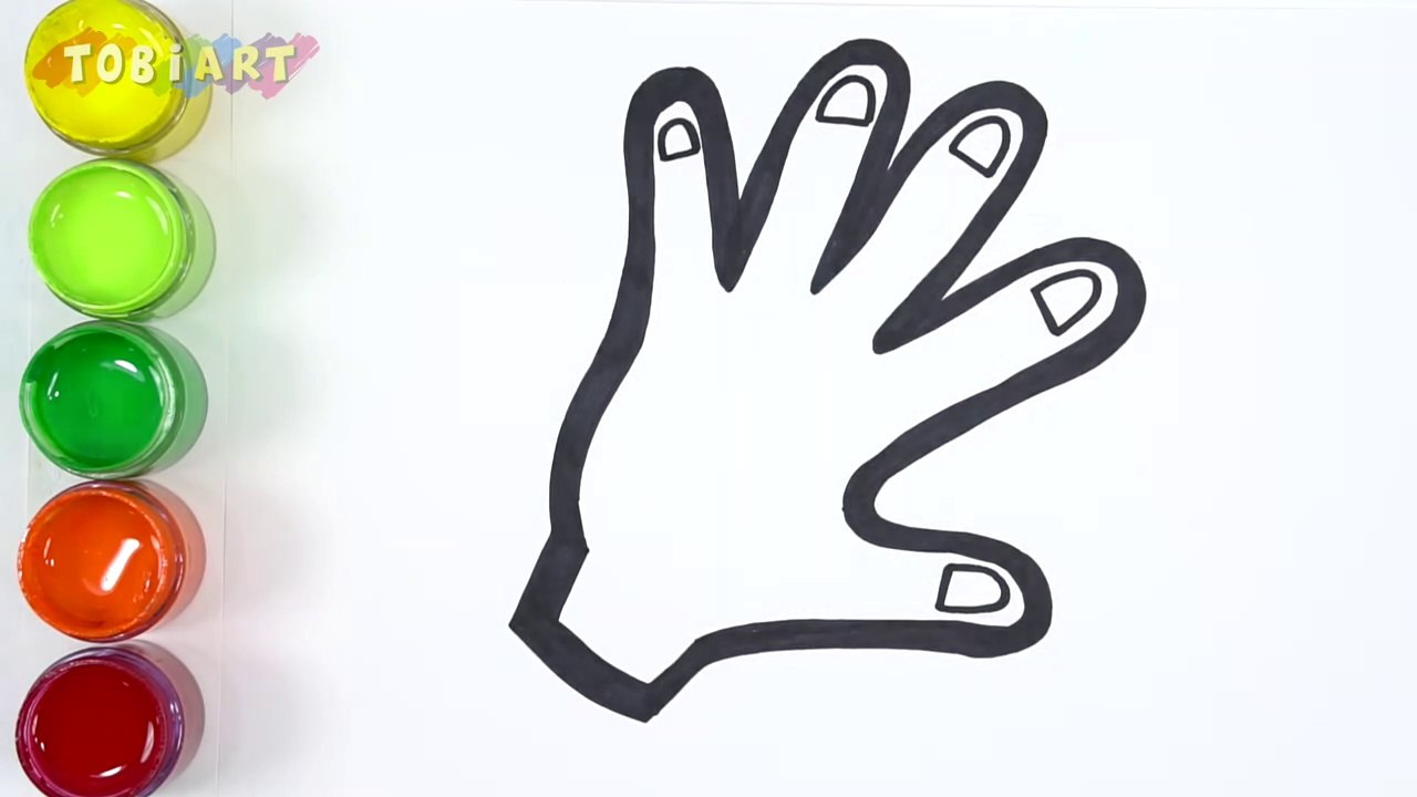 Let's learn to glitter Hand drawing and coloring for kids - TOBiART #GENiEART -