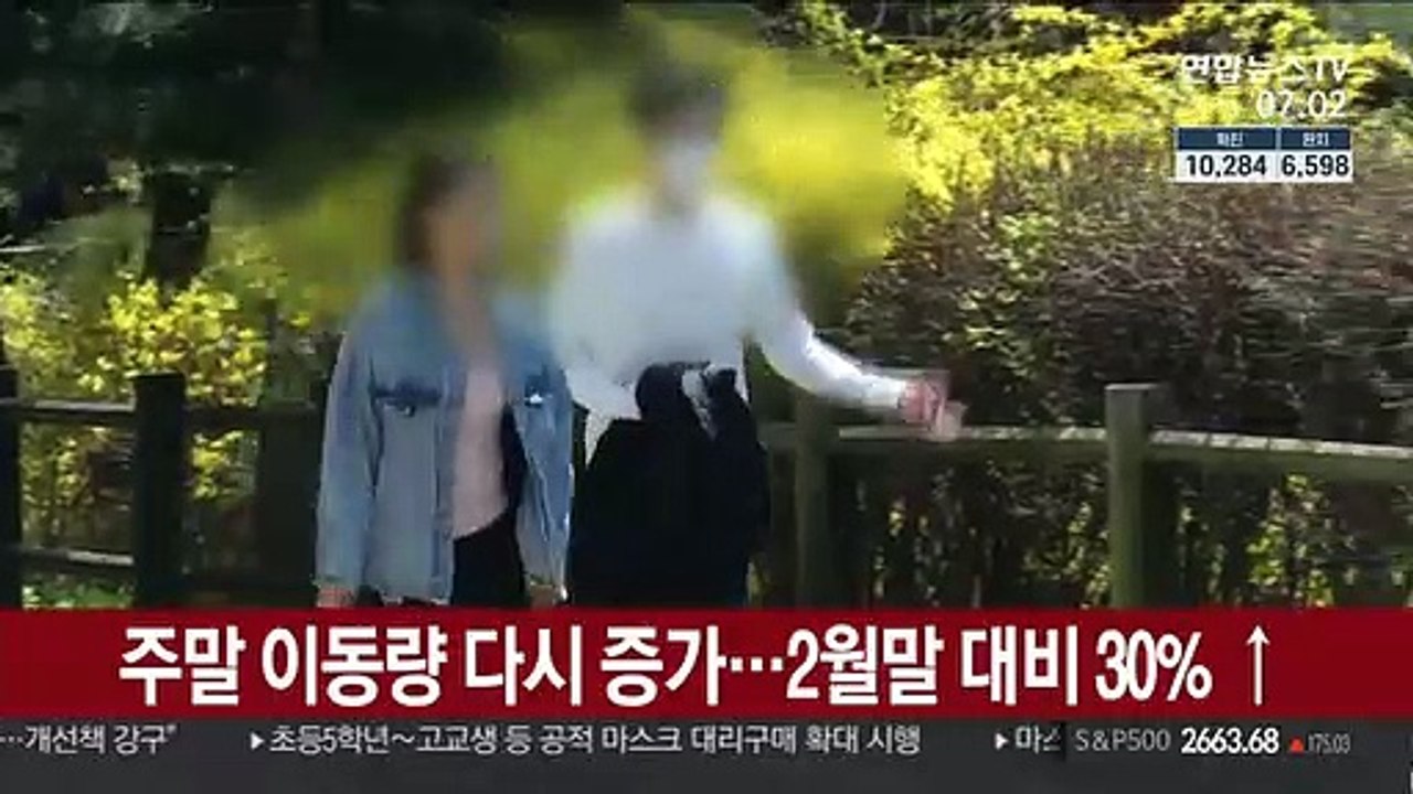 주말 이동량 다시 늘어…2월말 대비 30% 증가