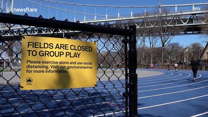 NYC park amid 'quarantine' is packed with exercisers