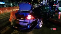 Sujetos intentaron escapar y chocaron contra un automóvil