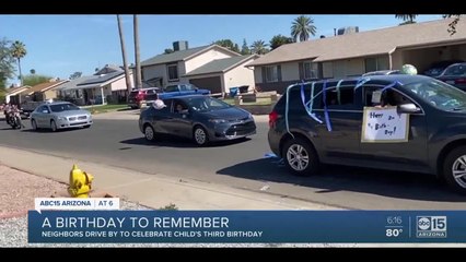 Phoenix family celebrates birthday with drive-by party