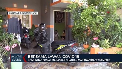 Komunitas Sosial Makassar Buatkan Makanan Bagi Tim Medis