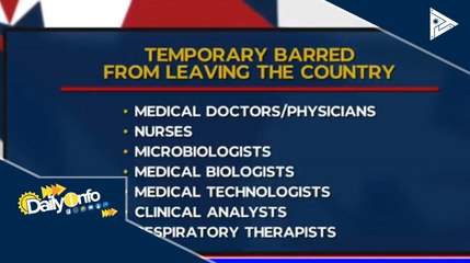 Pagpapa-alis ng health workers sa bansa, ipinatigil muna