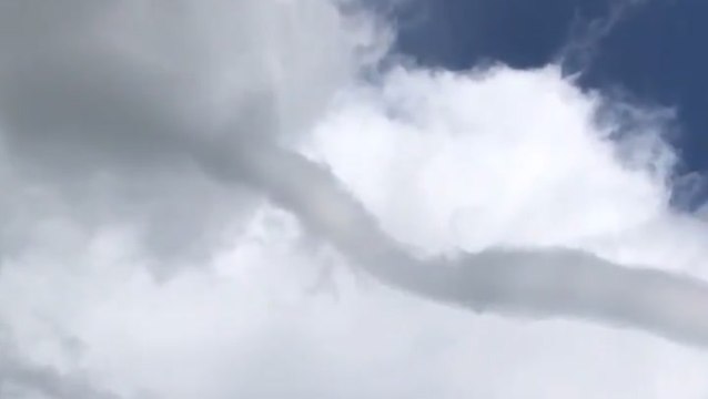 Landspout overhead wows onlookers