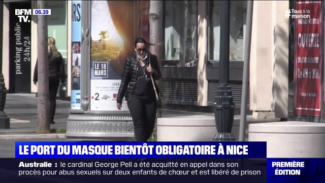Coronavirus: le port du masque bientôt obligatoire à Nice
