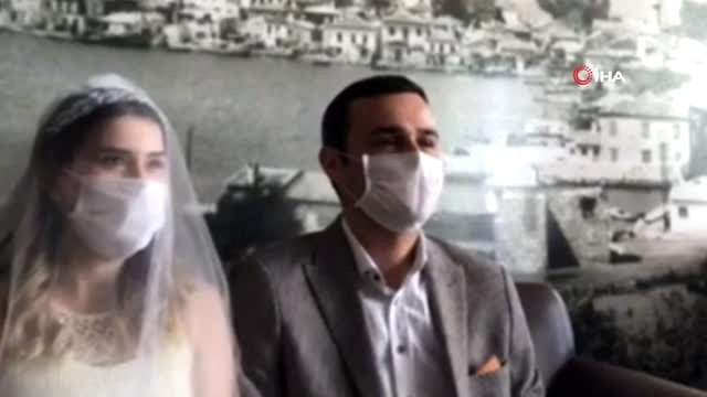 Aşkları ve yuva kurma hayallerine koronavirüs engel olamadı