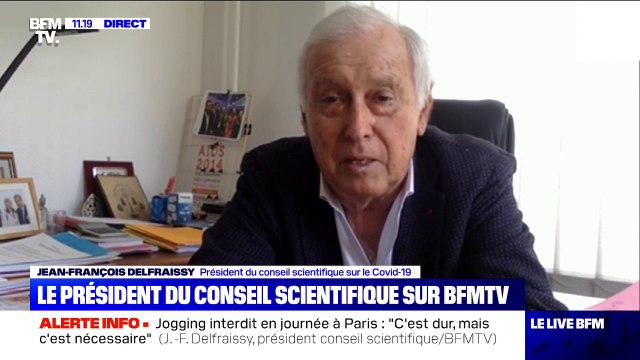 Jean-François Delfraissy, président du conseil scientifique, est l'invité du Live sur BFMTV