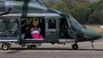 Coronavirus: Panama’s archbishop delivers Palm Sunday blessings from helicopter amid pandemic