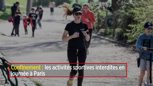 Confinement : les activités sportives interdites en journée à Paris