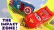 Cars Hot Wheels Impact Zone with Disney Lightning McQueen vs Funny Funlings with Paw Patrol Mighty Pups and DC Comics Batman with Marvel Avengers in this Family Friendly Full Episode English