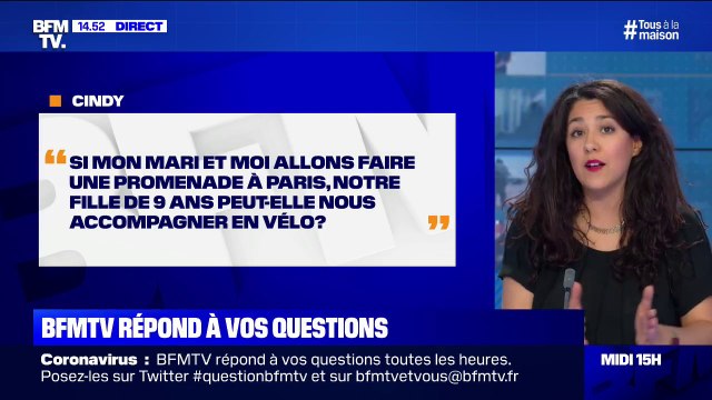 Si je vais faire une promenade à Paris, mon enfant de 9 ans peut-il m'accompagner à vélo ? BFMTV répond à vos questions