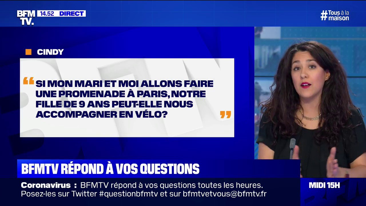 Si je vais faire une promenade à Paris, mon enfant de 9 ans peut-il m'accompagner à vélo ? BFMTV répond à vos questions