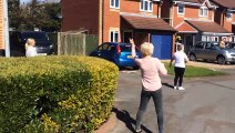 Portsmouth residents dance on their doorsteps during Covid-19 outbreak