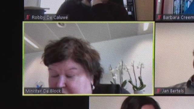 Coronavirus: Les ministres De Block et De Backer échangent par vidéo-conférence en commission Santé