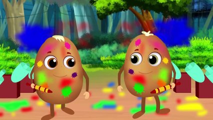 रंगों की कहानी - होली | Aloo kachaloo beta plays Holi | Hindi Kahaniya For Kids | Moral Stories Cartoon