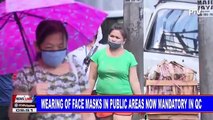 Wearing of face masks in public areas now mandatory in QC