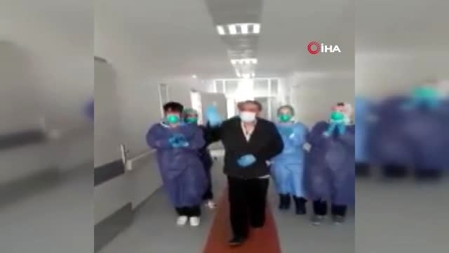 Kilis'te korona virüsü yendi alkışlarla taburcu oldu