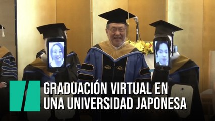 Una universidad japonesa celebra una graduación virtual