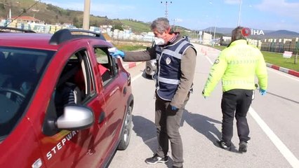 Çan'da köy minibüsü yolcularına 392 lira ceza kesildi