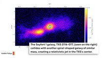 This Is First Photo Proof Of Jet Produced By Colliding Galaxies