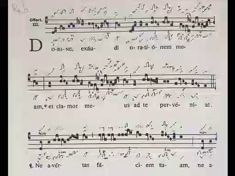 Offertorium Domine exaudi, Hebdomada Sancta 4