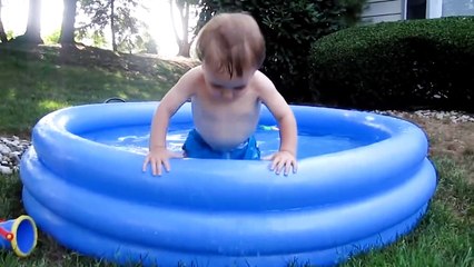 Adorable Baby's Water Playtime Outdoors! 💦