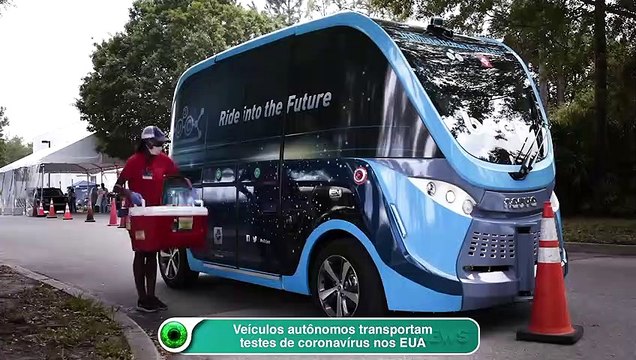 Veículos autônomos transportam testes de coronavírus nos EUA