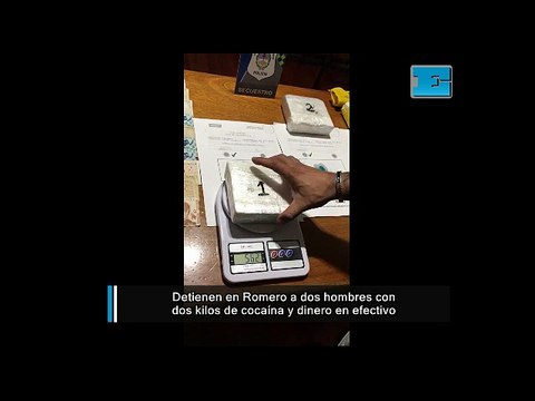 Detienen en Romero a dos hombres incumpliendo la cuarentena y con dos kilos de cocaína