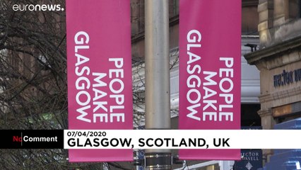 شاهد: شوارع غلاسكو فارغة بسبب إجراءات العزل الصحي