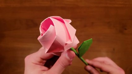 How To Make a Paper Rose - Origami