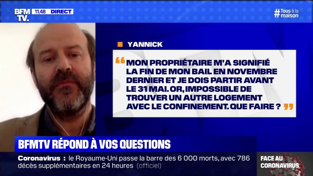 Mon propriétaire m'a signifié la fin de mon bail en novembre dernier. Je dois partir avant le 31 mai. Or, impossible de trouver un autre logement. Que faire? BFMTV vous répond