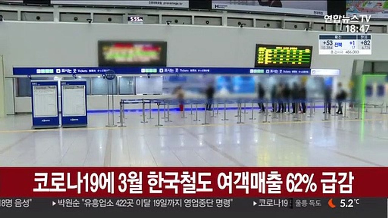 코로나19에 3월 한국철도 여객매출 62% 급감