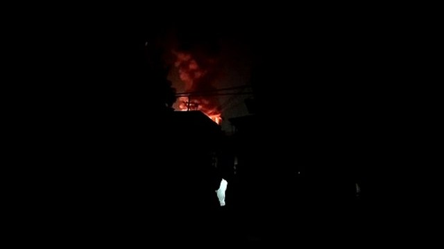 Fierce fire out in power department office Prayagraj in middle night