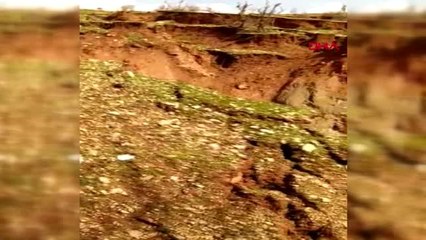 SİİRT Heyelanda 11 köye su sağlayan şebeke zarar gördü