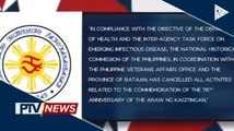 Mga aktibidad na may kaugnay sa ika-78 Araw ng Kagitingan, kanselado