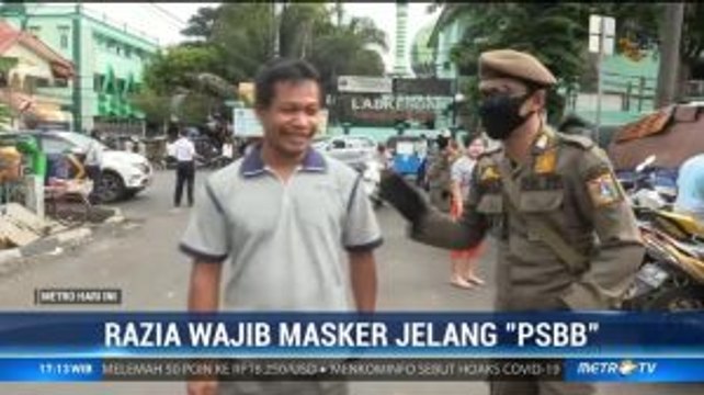 Satpol PP Gelar Razia Wajib Masker di Tempat Umum