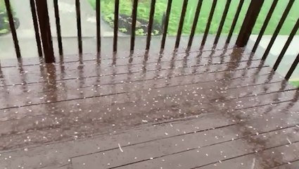 Heavy rain and hail pour down on West Virginia