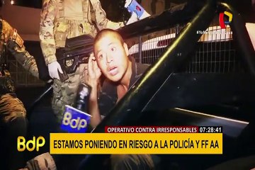 Irresponsables que no acatan toque de queda ponen en riesgo a los efectivos de la policía y FF.AA.