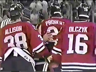 Bob Probert vs Aaron Downey