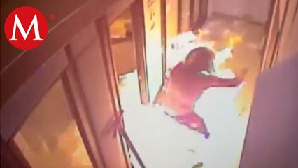 Así se quemó uno de los encapuchados que prendió fuego a oficinas de FES Acatlán