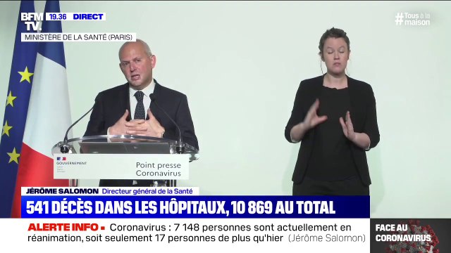 Coronavirus: Une vie est sauvée toutes les 8 minutes en restant chez soi d'après une étude, affirme le directeur général de la Santé