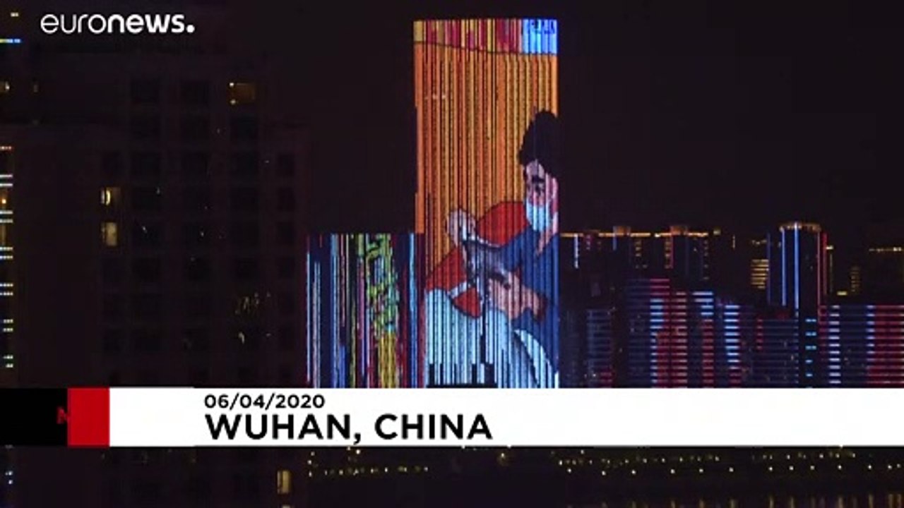 Wuhan feiert mit Lightshow das Ende von 11 Wochen Shutdown