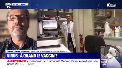 Coronavirus: "Si le vaccin testé est protecteur on peut imaginer lancer des campagnes de vaccination d'ici l'été 2021", estime le directeur scientifique de l'institut Pasteur