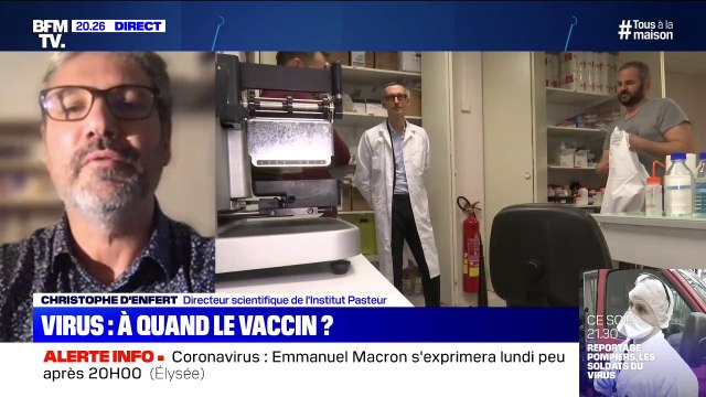 Coronavirus: Si le vaccin testé est protecteur on peut imaginer lancer des campagnes de vaccination d'ici l'été 2021 , estime le directeur scientifique de l'institut Pasteur