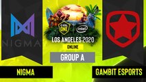 Dota2 - Nigma vs. Gambit Esports  - Game 1 - Group A - EUCIS - ESL One Los Angeles