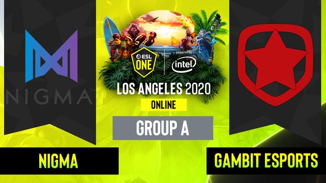 Dota2 - Nigma vs. Gambit Esports - Game 1 - Group A - EUCIS - ESL One Los Angeles