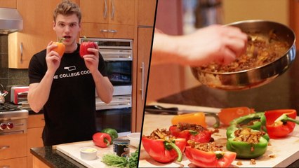 The Quarantine Cook: Chili Stuffed Peppers