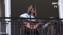 Sing away the blues: High school student entertains during Paris lockdown