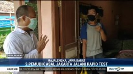 Tiba di Majalengka, Dua Pemudik Asal Jakarta Jalani Rapid Test